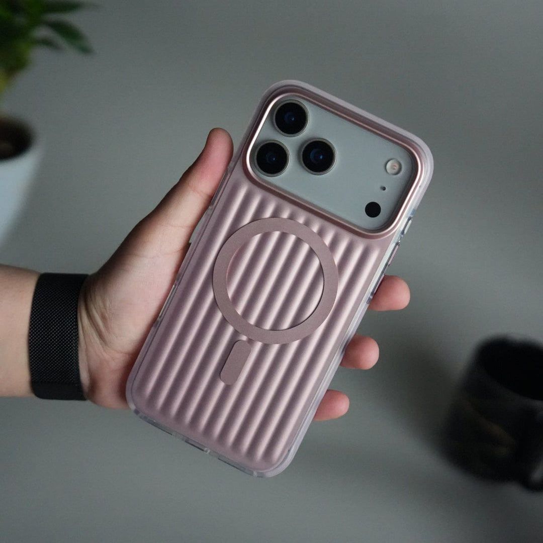 iPhone 17 Pro MagSafe Suitcase Design Cover | Shockproof Ribbed Back Cover