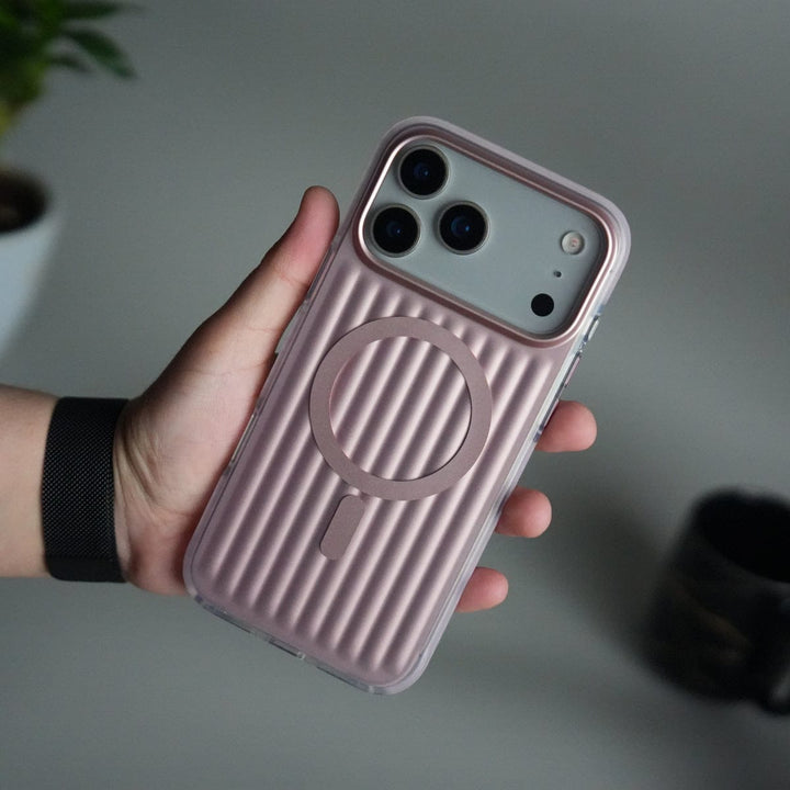 iPhone 17 Pro MagSafe Suitcase Design Cover | Shockproof Ribbed Back Cover