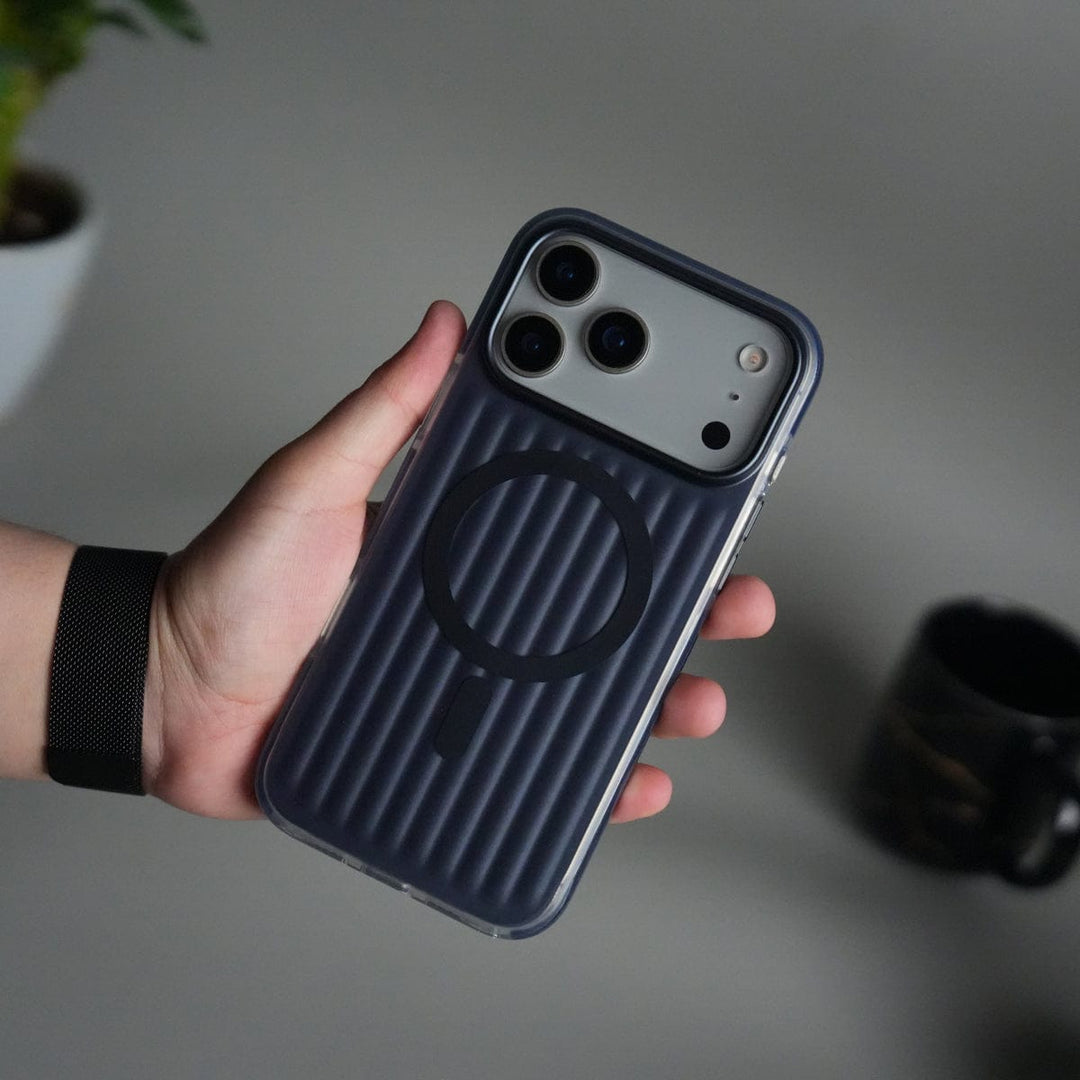iPhone 17 Pro MagSafe Suitcase Design Cover | Shockproof Ribbed Back Cover