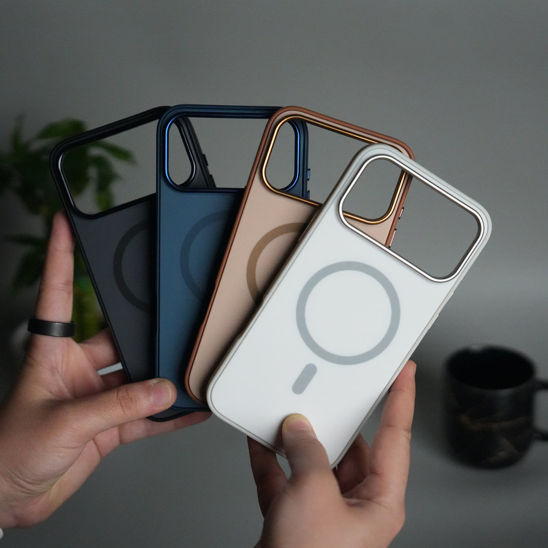 iPhone 17 Pro Matte MagSafe Case | Electroplated Camera Frame | Shockproof Back Cover