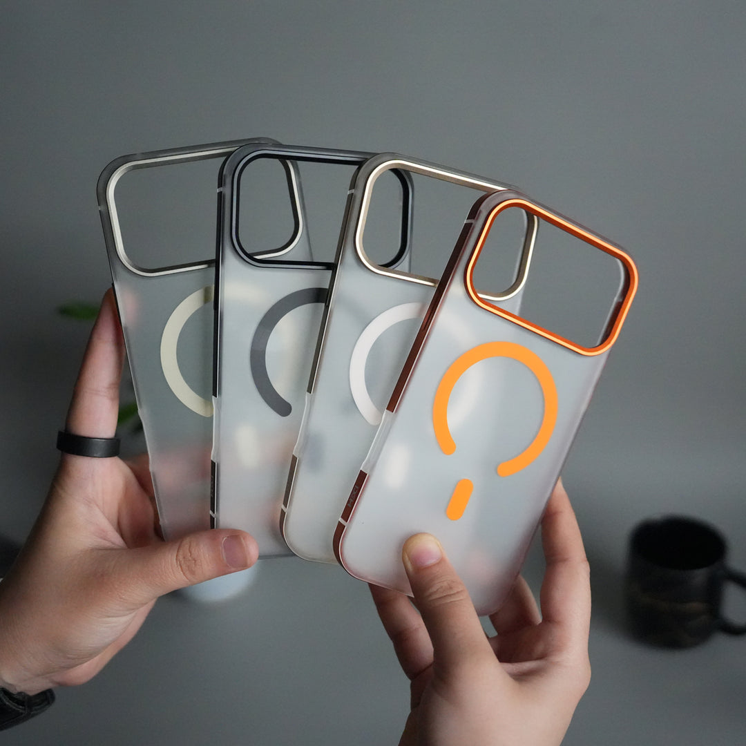 iPhone 17 Pro Max Frosted Magnetic Case | Aluminum Frame with MagSafe Ring & Metal Camera Guard