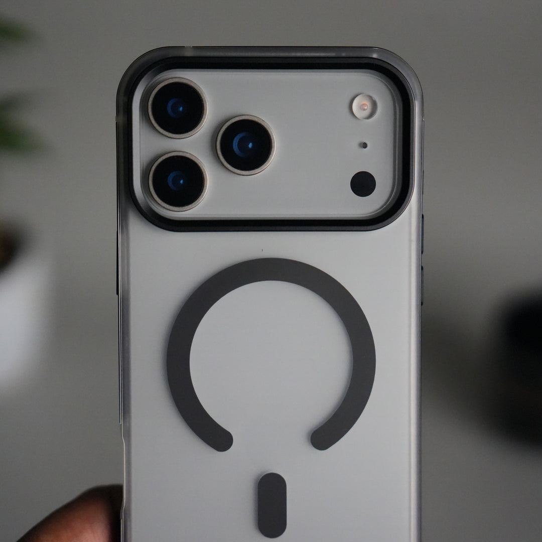 iPhone 17 Pro Max Frosted Magnetic Case | Aluminum Frame with MagSafe Ring & Metal Camera Guard