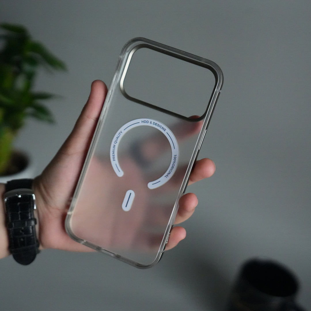 iPhone 17 Pro Max Frosted Magnetic Case | Aluminum Frame with MagSafe Ring & Metal Camera Guard