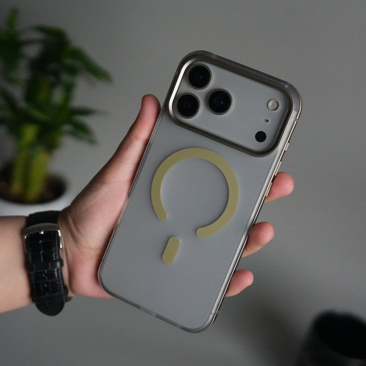 iPhone 17 Pro Max Frosted Magnetic Case | Aluminum Frame with MagSafe Ring & Metal Camera Guard