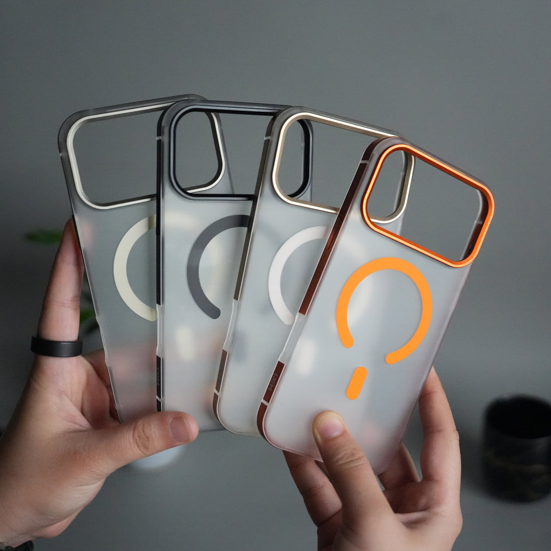 iPhone 17 Pro Max Frosted Magnetic Case | Aluminum Frame with MagSafe Ring & Metal Camera Guard