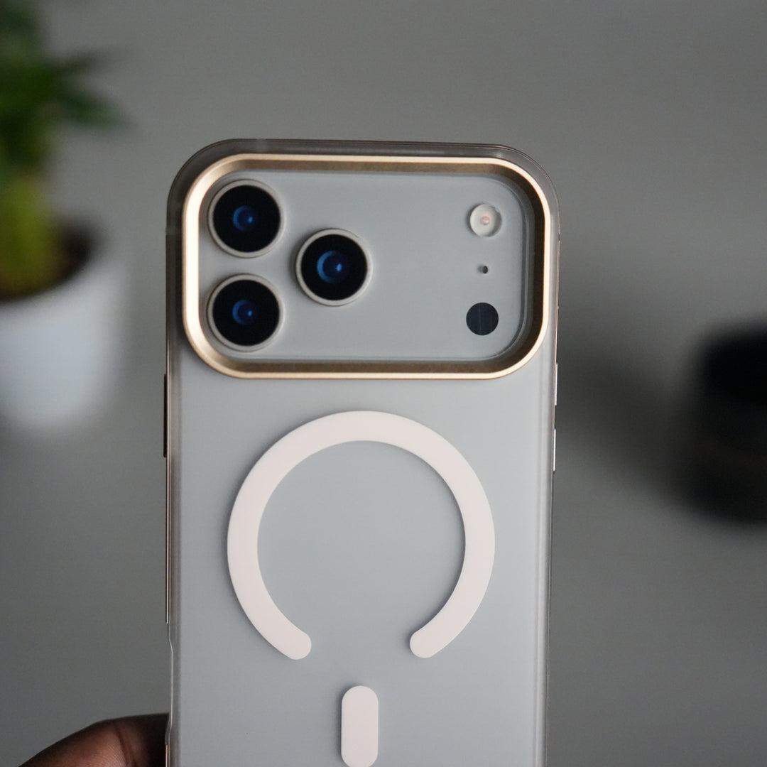 iPhone 17 Pro Max Frosted Magnetic Case | Aluminum Frame with MagSafe Ring & Metal Camera Guard