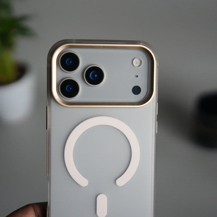 iPhone 17 Pro Max Frosted Magnetic Case | Aluminum Frame with MagSafe Ring & Metal Camera Guard