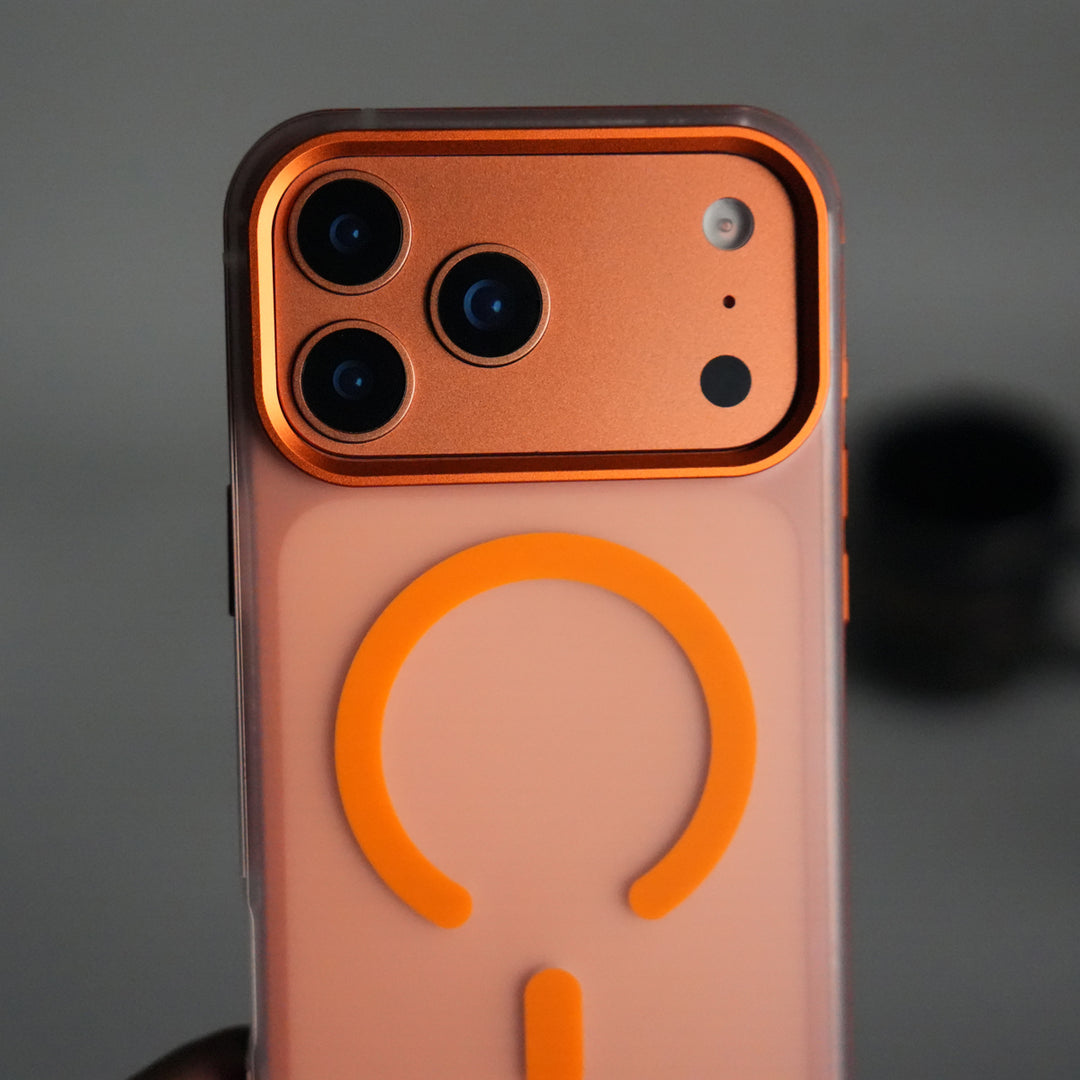 iPhone 17 Pro Max Frosted Magnetic Case | Aluminum Frame with MagSafe Ring & Metal Camera Guard