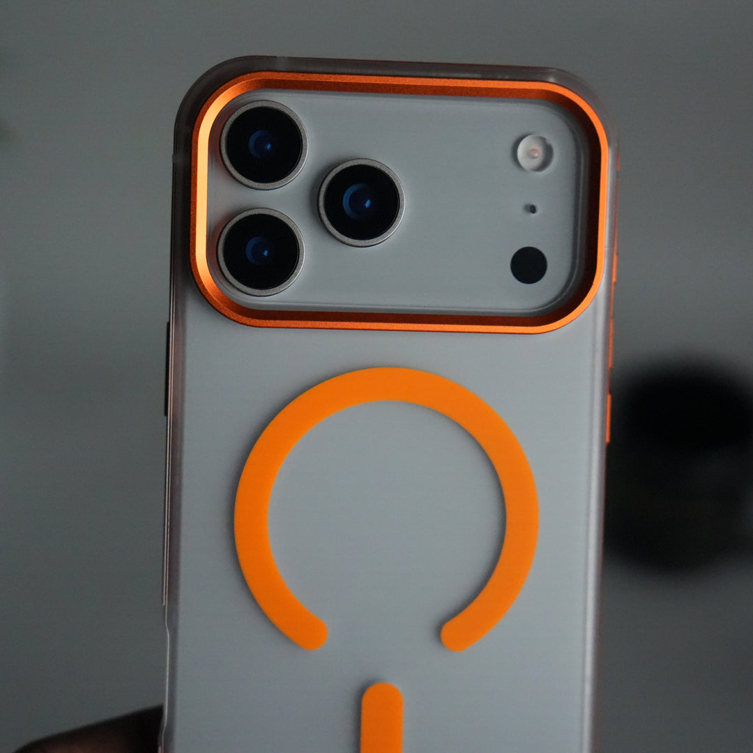 iPhone 17 Pro Max Frosted Magnetic Case | Aluminum Frame with MagSafe Ring & Metal Camera Guard