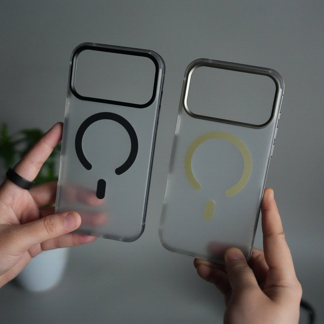 iPhone 17 Pro Max Frosted Magnetic Case | Aluminum Frame with MagSafe Ring & Metal Camera Guard