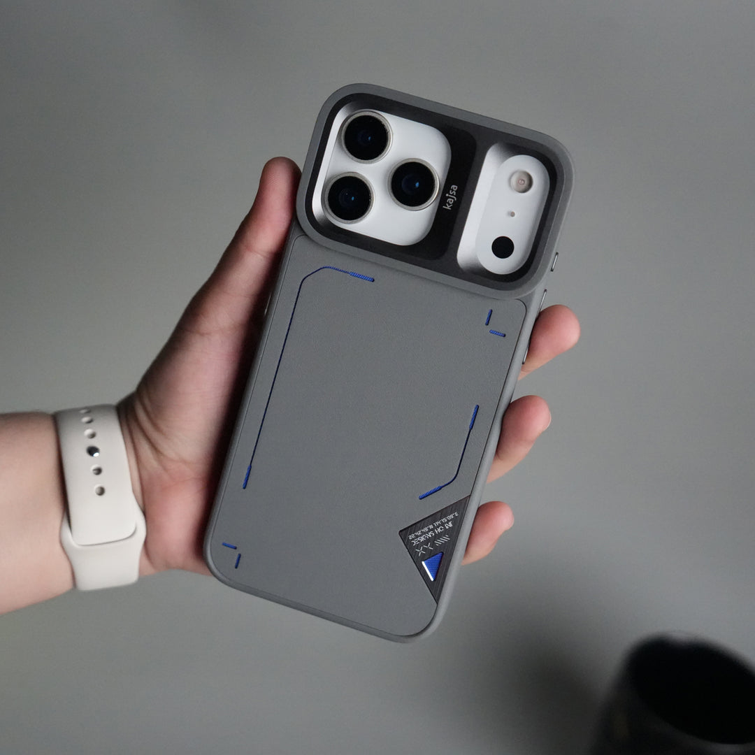 iPhone 17 Pro Max Matrix Leather Pattern Case | Premium Luxury Back Cover with Metal Camera Frame