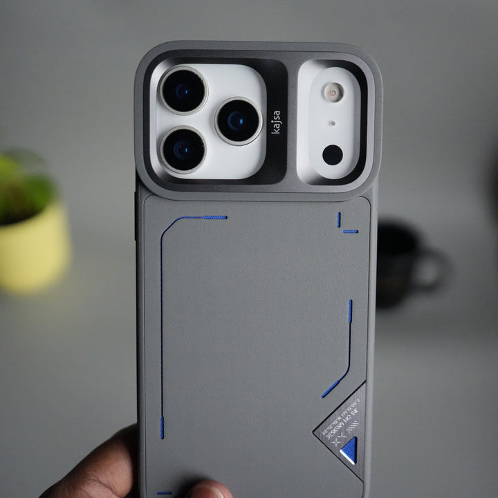 iPhone 17 Pro Max Matrix Leather Pattern Case | Premium Luxury Back Cover with Metal Camera Frame