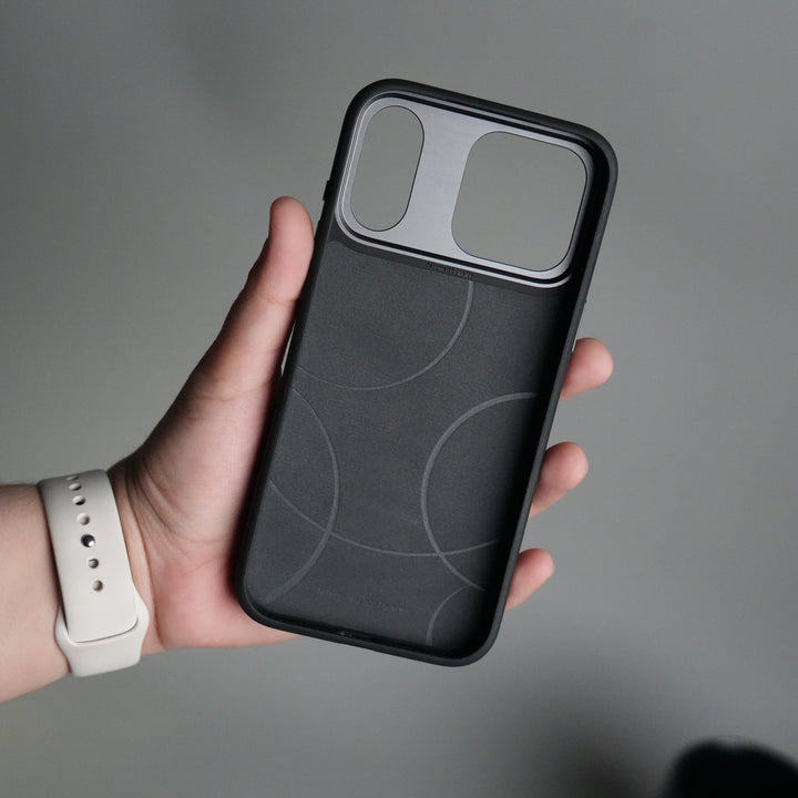 iPhone 17 Pro Max Matrix Leather Pattern Case | Premium Luxury Back Cover with Metal Camera Frame