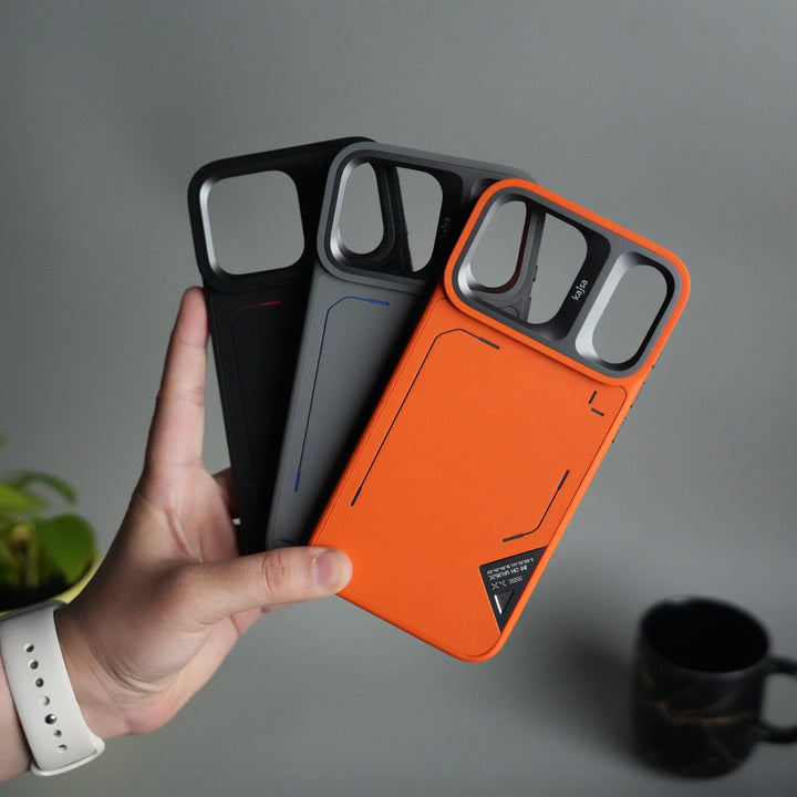 iPhone 17 Pro Max Matrix Leather Pattern Case | Premium Luxury Back Cover with Metal Camera Frame