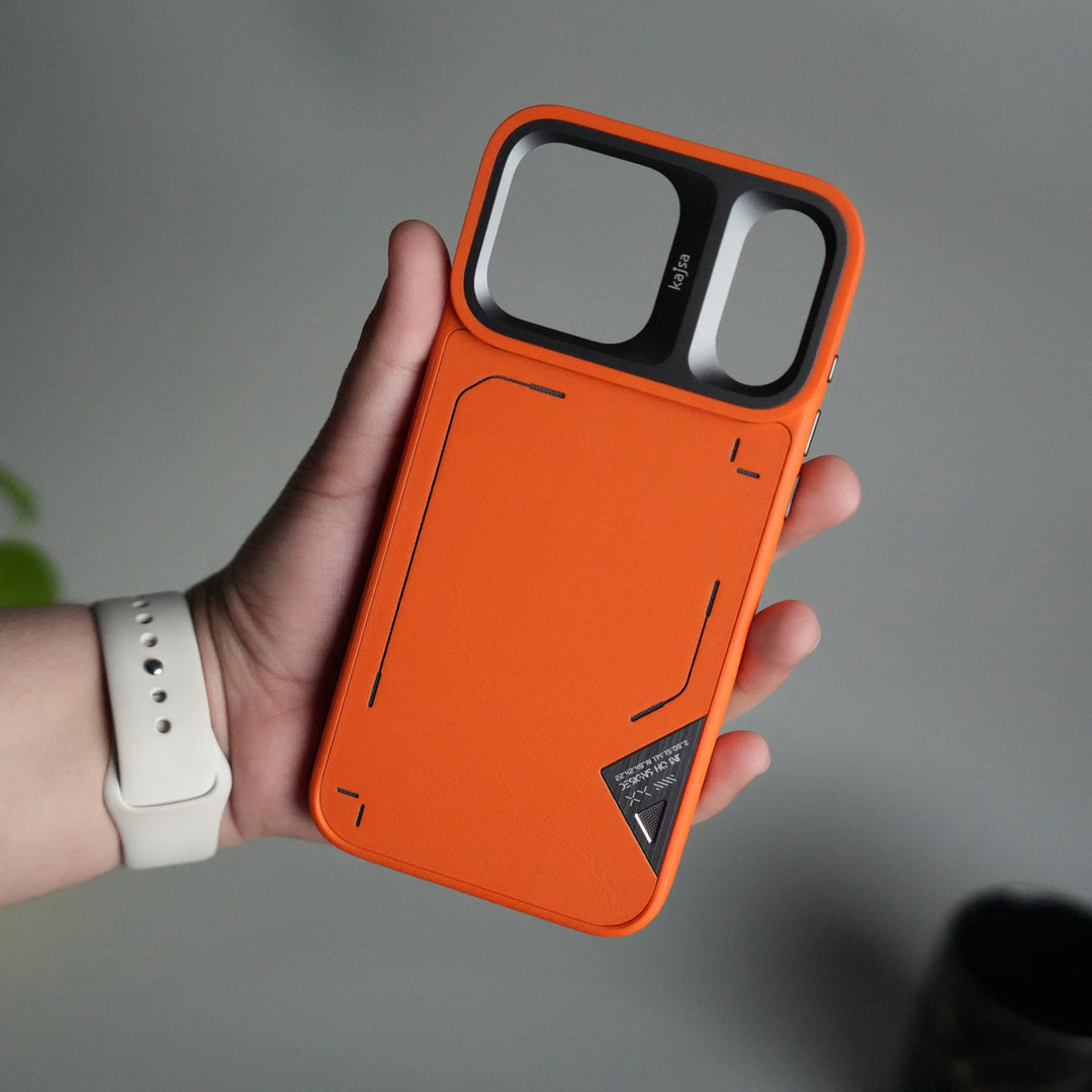 iPhone 17 Pro Max Matrix Leather Pattern Case | Premium Luxury Back Cover with Metal Camera Frame