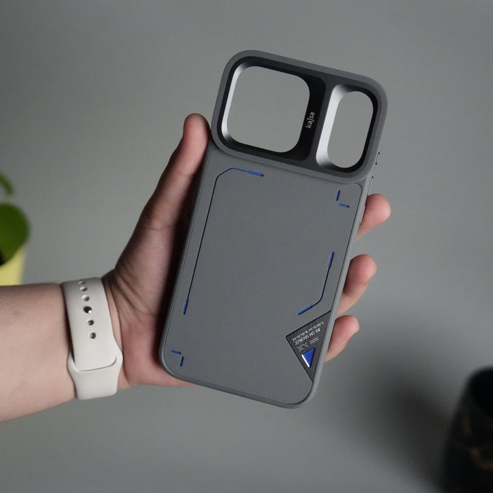 iPhone 17 Pro Max Matrix Leather Pattern Case | Premium Luxury Back Cover with Metal Camera Frame