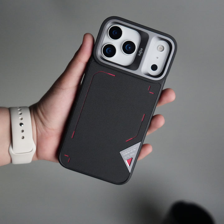 iPhone 17 Pro Max Matrix Leather Pattern Case | Premium Luxury Back Cover with Metal Camera Frame