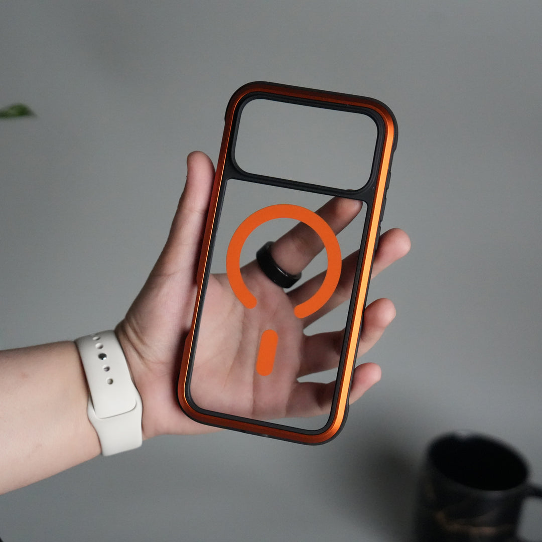 iPhone 17 Pro Max Military Grade Durable Aluminum Frame MagSafe Case | Anti-Yellowing Technology Case