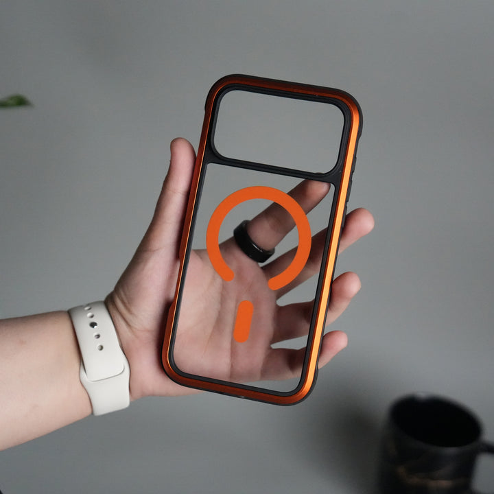 iPhone 17 Pro Max Military Grade Durable Aluminum Frame MagSafe Case | Anti-Yellowing Technology Case