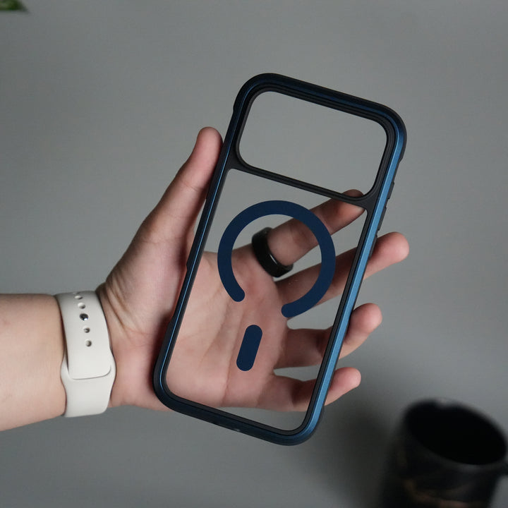 iPhone 17 Pro Max Military Grade Durable Aluminum Frame MagSafe Case | Anti-Yellowing Technology Case