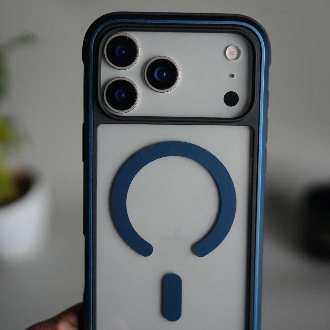 iPhone 17 Pro Max Military Grade Durable Aluminum Frame MagSafe Case | Anti-Yellowing Technology Case