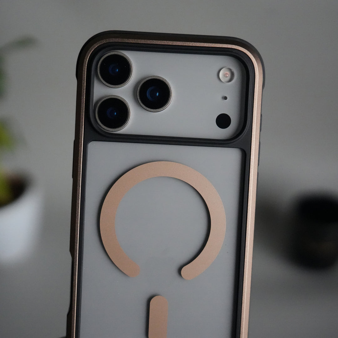 iPhone 17 Pro Max Military Grade Durable Aluminum Frame MagSafe Case | Anti-Yellowing Technology Case