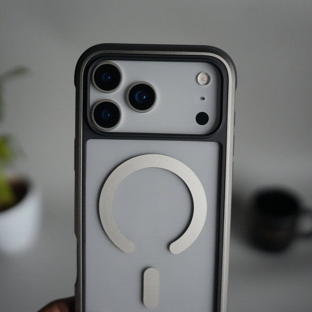 iPhone 17 Pro Max Military Grade Durable Aluminum Frame MagSafe Case | Anti-Yellowing Technology Case