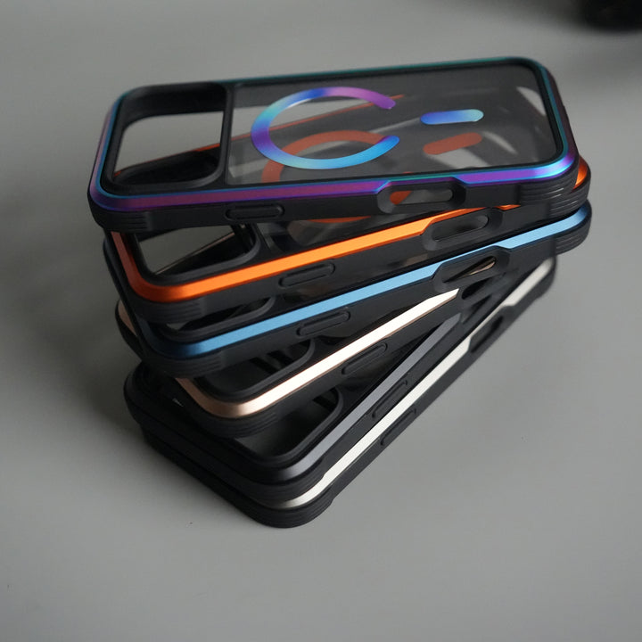 iPhone 17 Pro Max Military Grade Durable Aluminum Frame MagSafe Case | Anti-Yellowing Technology Case