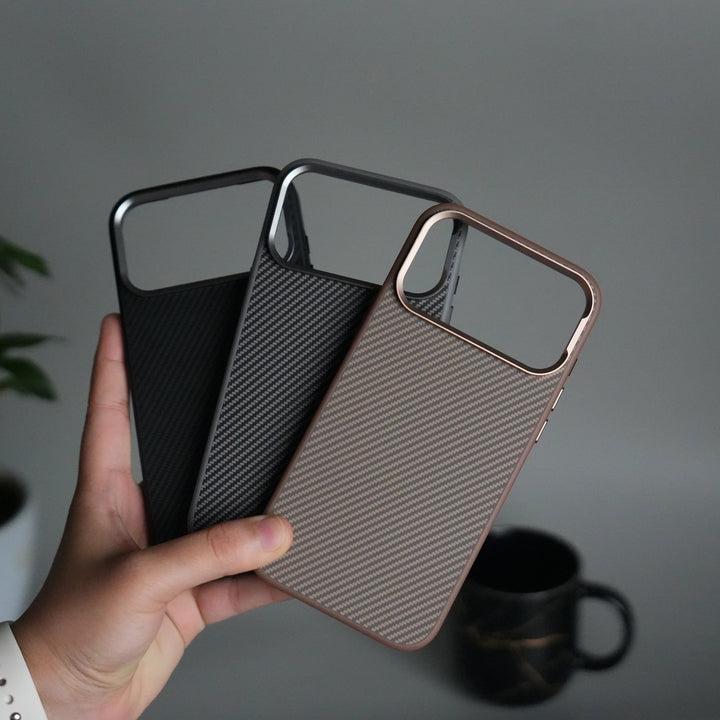 iPhone 17 Pro Metal Camera Ring Carbon Fiber Design MagSafe Cover