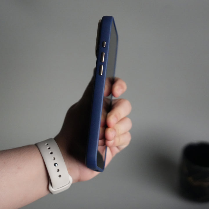 iPhone 17 Pro PU Leather Case with Metal Camera Frame