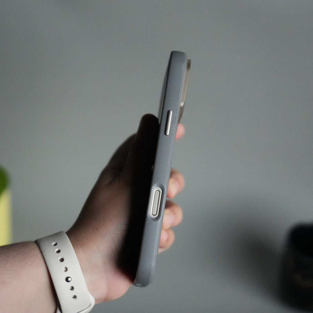 iPhone 17 Pro PU Leather Case with Metal Camera Frame