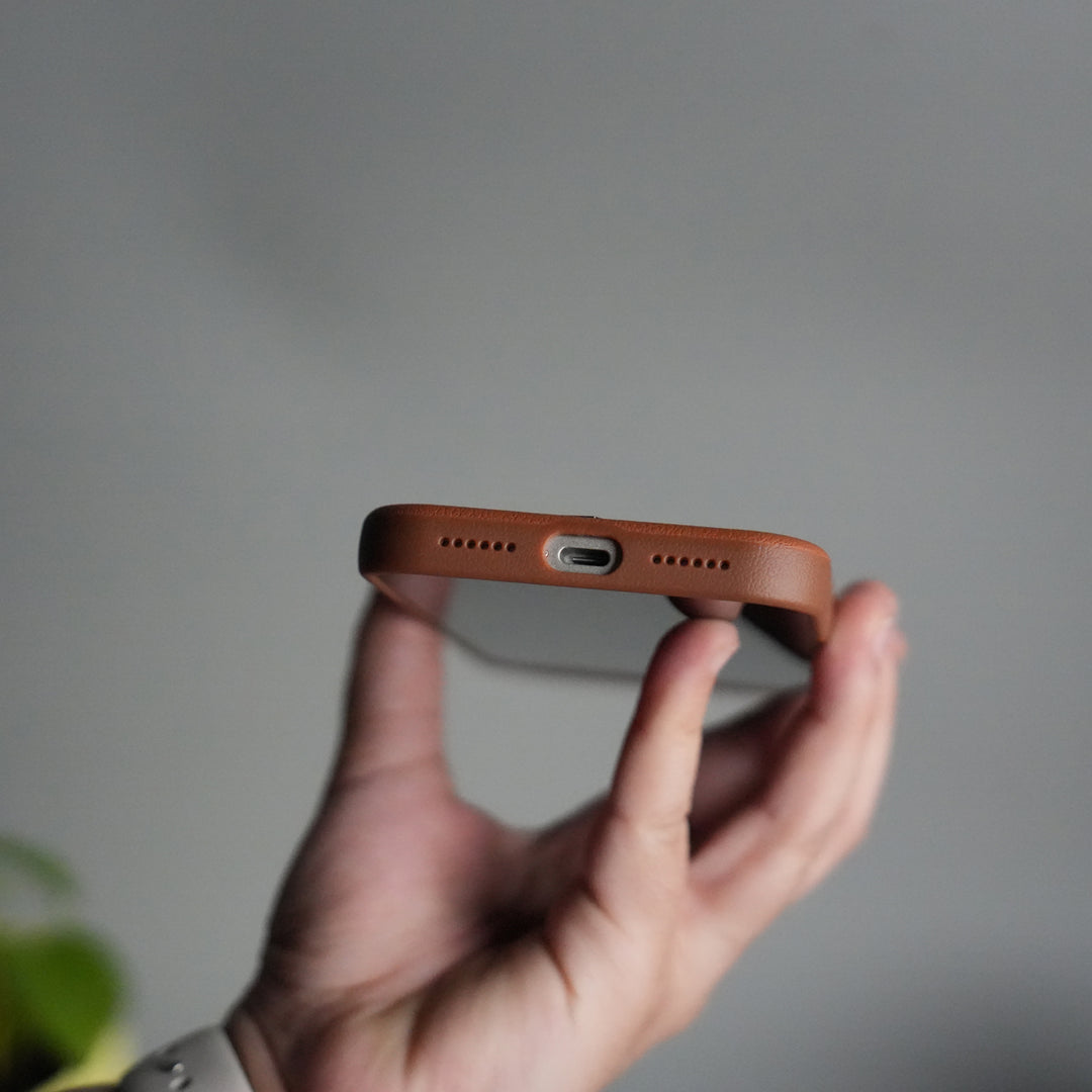 iPhone 17 Pro PU Leather Case with Metal Camera Frame