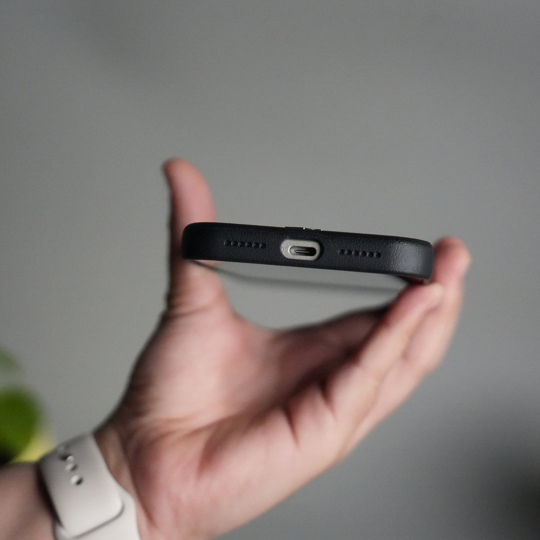 iPhone 17 Pro PU Leather Case with Metal Camera Frame