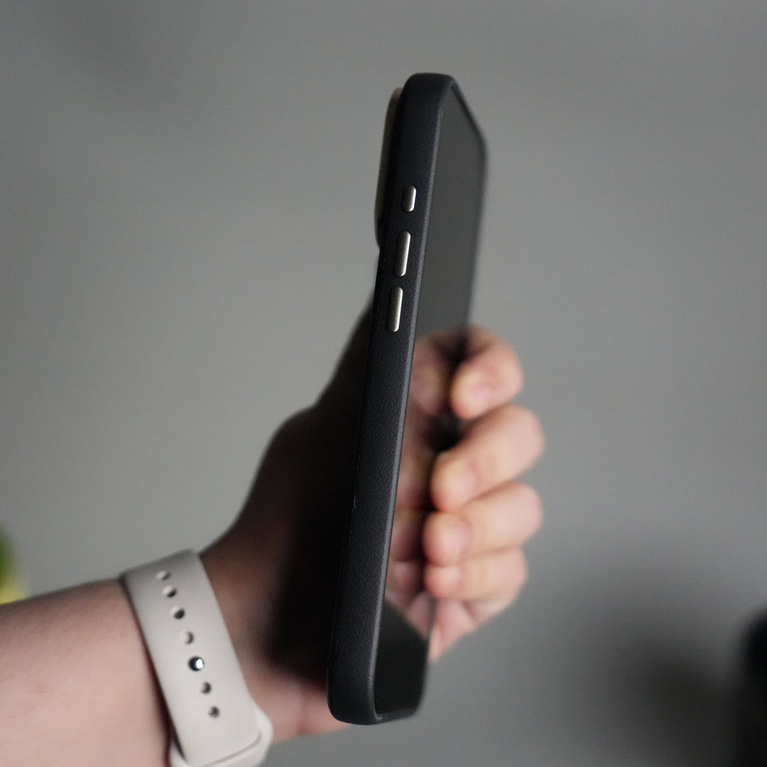 iPhone 17 Pro PU Leather Case with Metal Camera Frame