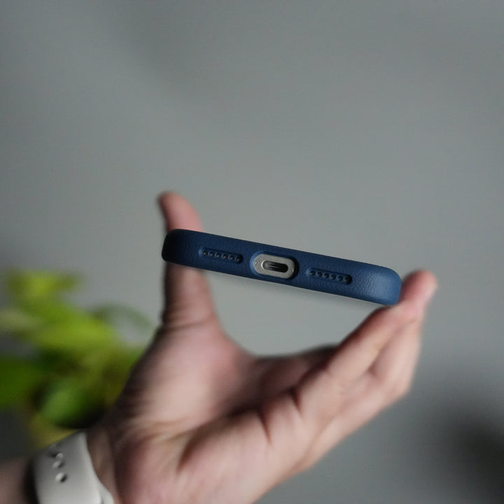 iPhone 17 Pro PU Leather Case with Metal Camera Frame & Built-in MagSafe Back Cover