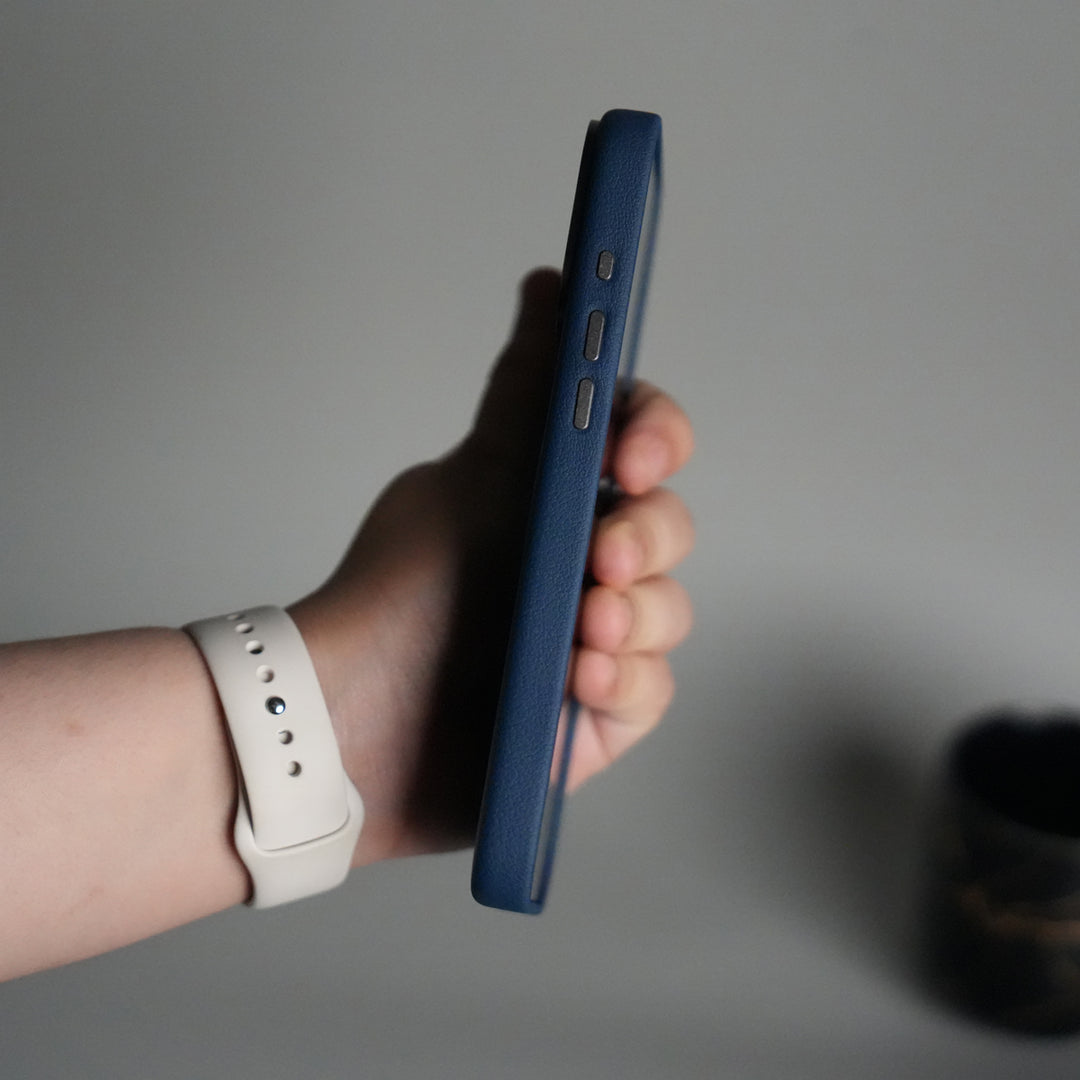 iPhone 17 Pro Premium Leather-Texture Back Case with Metal Kickstand | Shockproof Cover