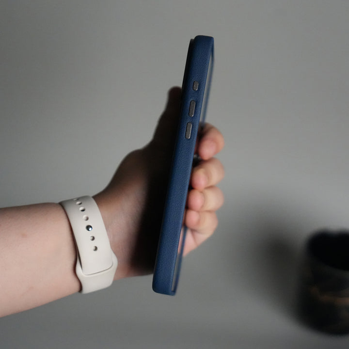 iPhone 17 Pro Premium Leather-Texture Back Case with Metal Kickstand | Shockproof Cover