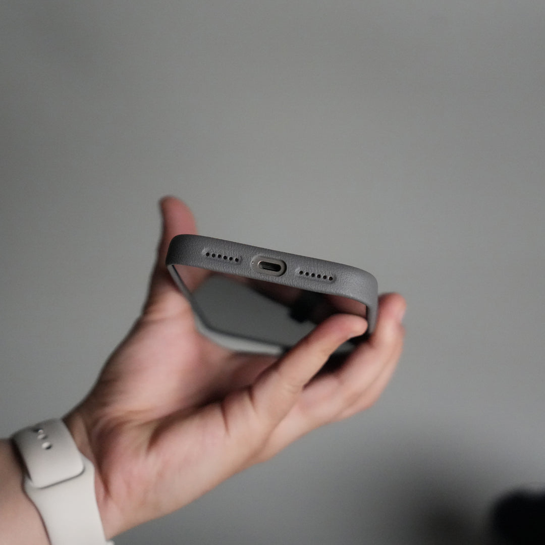 iPhone 17 Pro Premium Leather-Texture Back Case with Metal Kickstand | Shockproof Cover