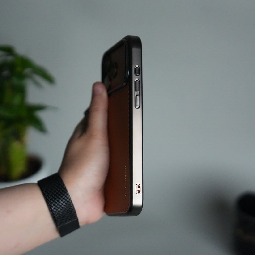 iPhone 17 Pro Premium Leather Texture MagSafe Back Cover | Slim Fit Luxury Protective Case