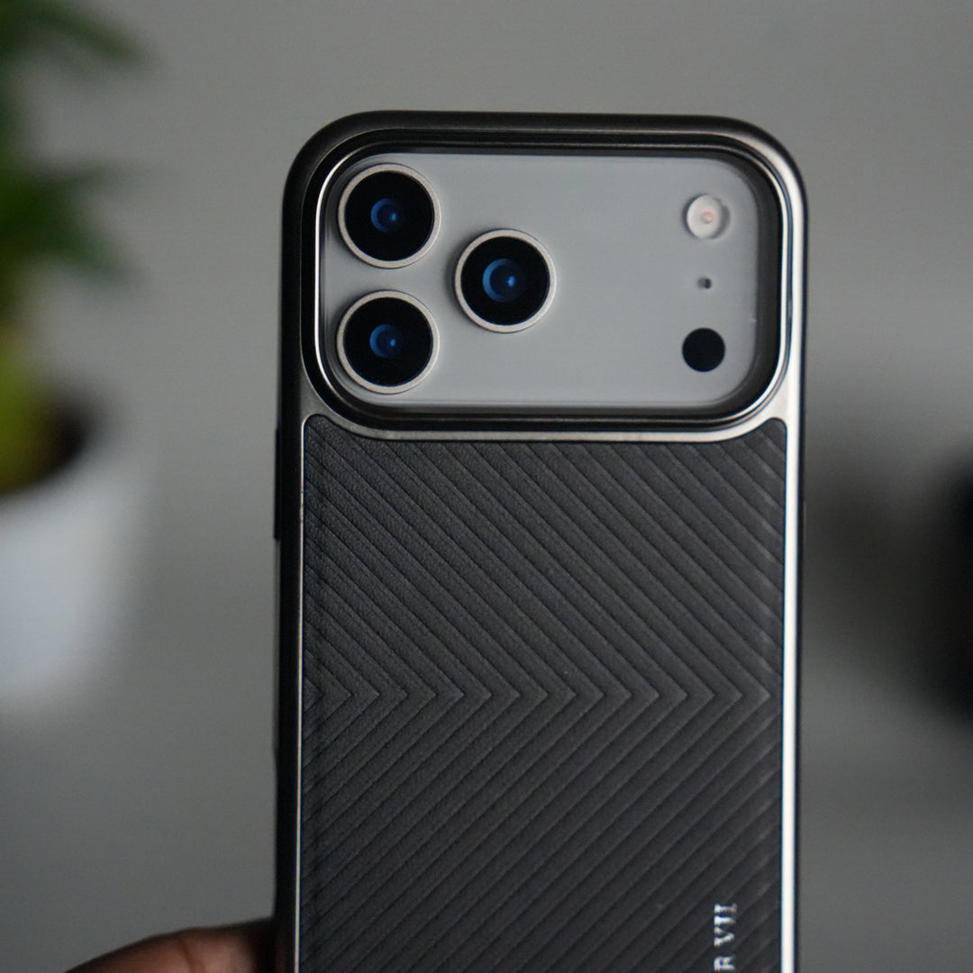 iPhone 17 Pro Premium Leather Texture MagSafe Back Cover | Slim Fit Luxury Protective Case