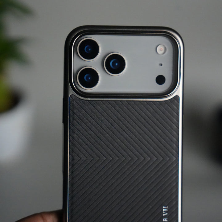 iPhone 17 Pro Premium Leather Texture MagSafe Back Cover | Slim Fit Luxury Protective Case