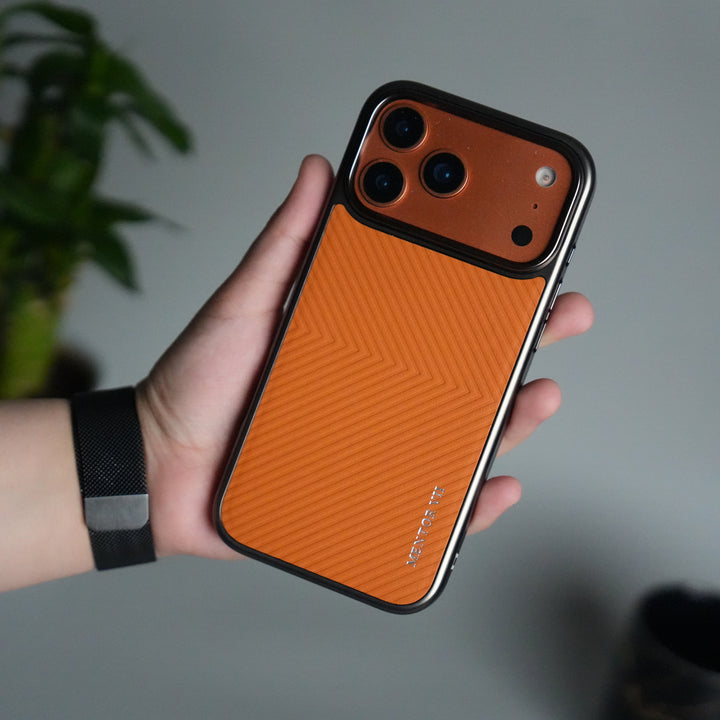 iPhone 17 Pro Premium Leather Texture MagSafe Back Cover | Slim Fit Luxury Protective Case