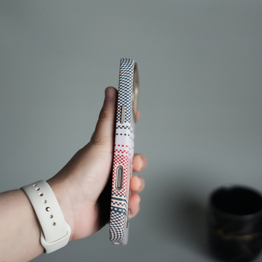 iPhone 17 Pro Premium Pattern Back Case with Metal Kickstand | Slim Shockproof Protective Cover