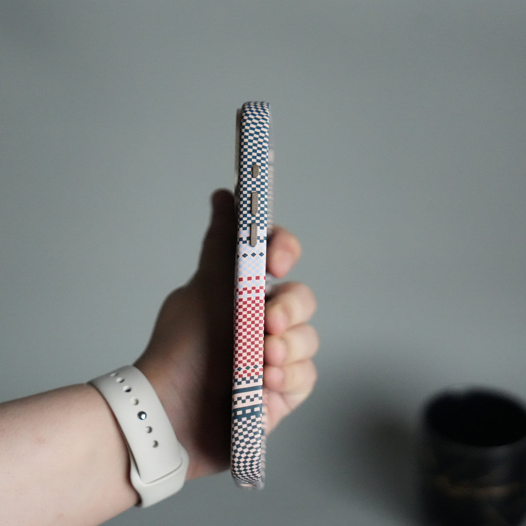 iPhone 17 Pro Premium Pattern Back Case with Metal Kickstand | Slim Shockproof Protective Cover