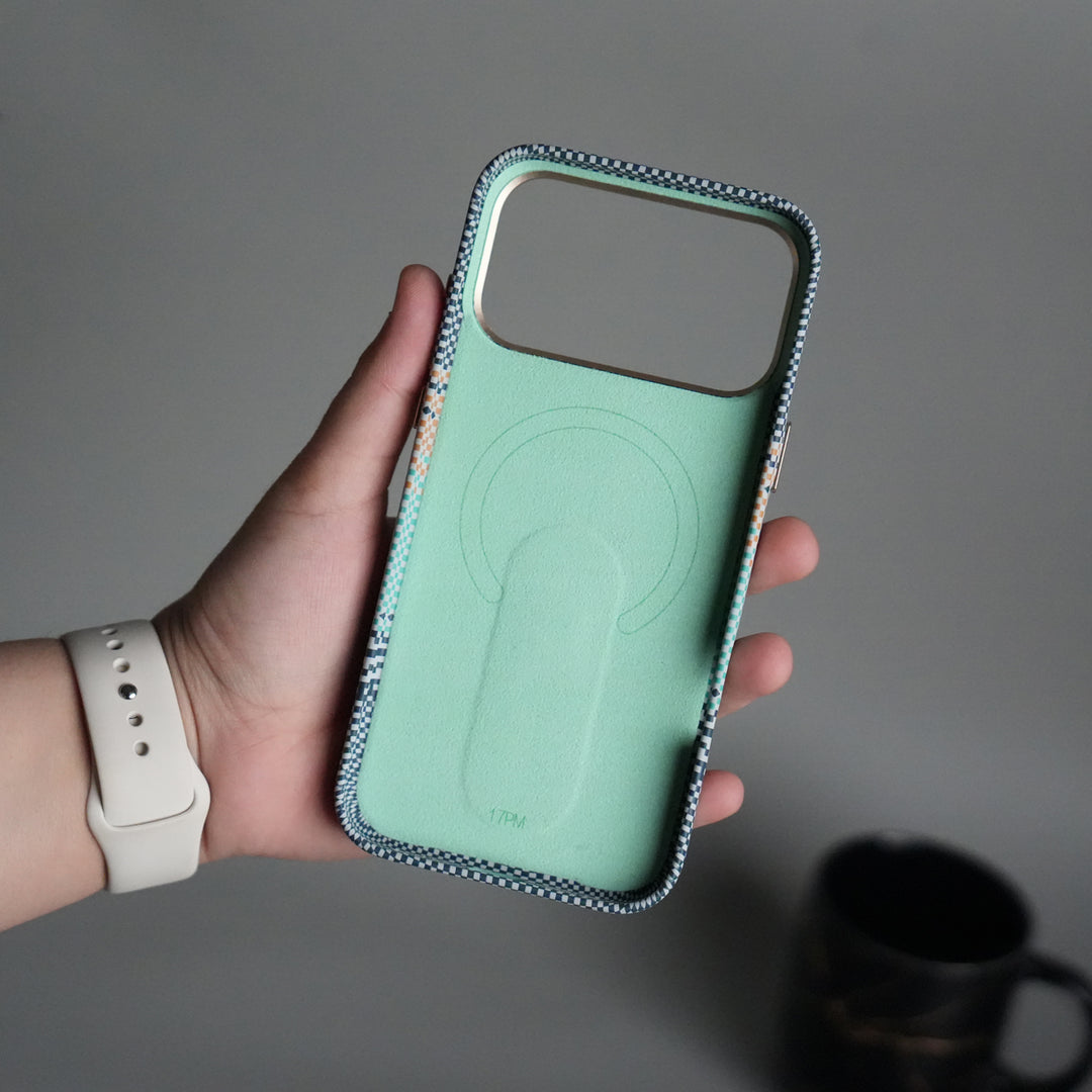 iPhone 17 Pro Premium Pattern Back Case with Metal Kickstand | Slim Shockproof Protective Cover