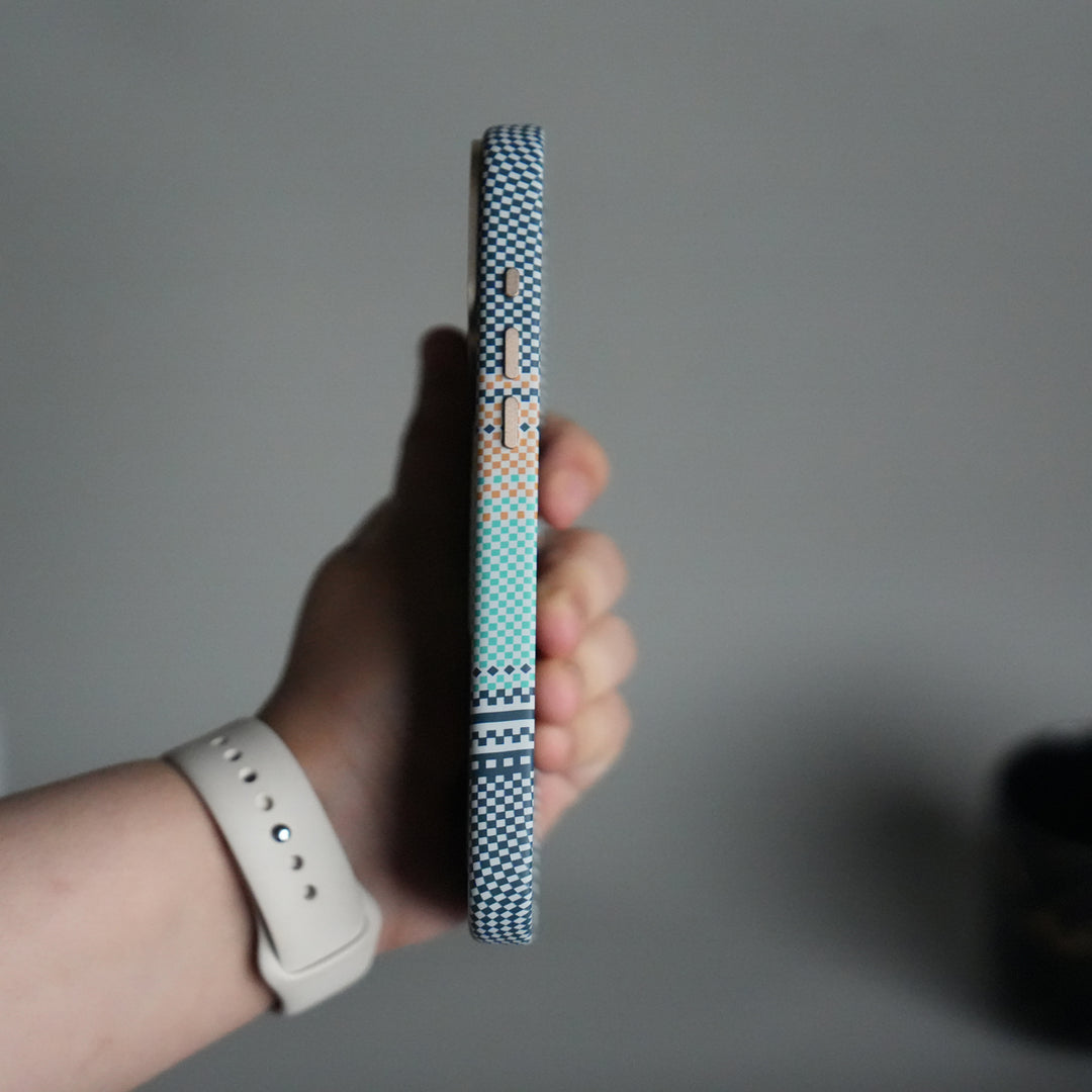 iPhone 17 Pro Premium Pattern Back Case with Metal Kickstand | Slim Shockproof Protective Cover