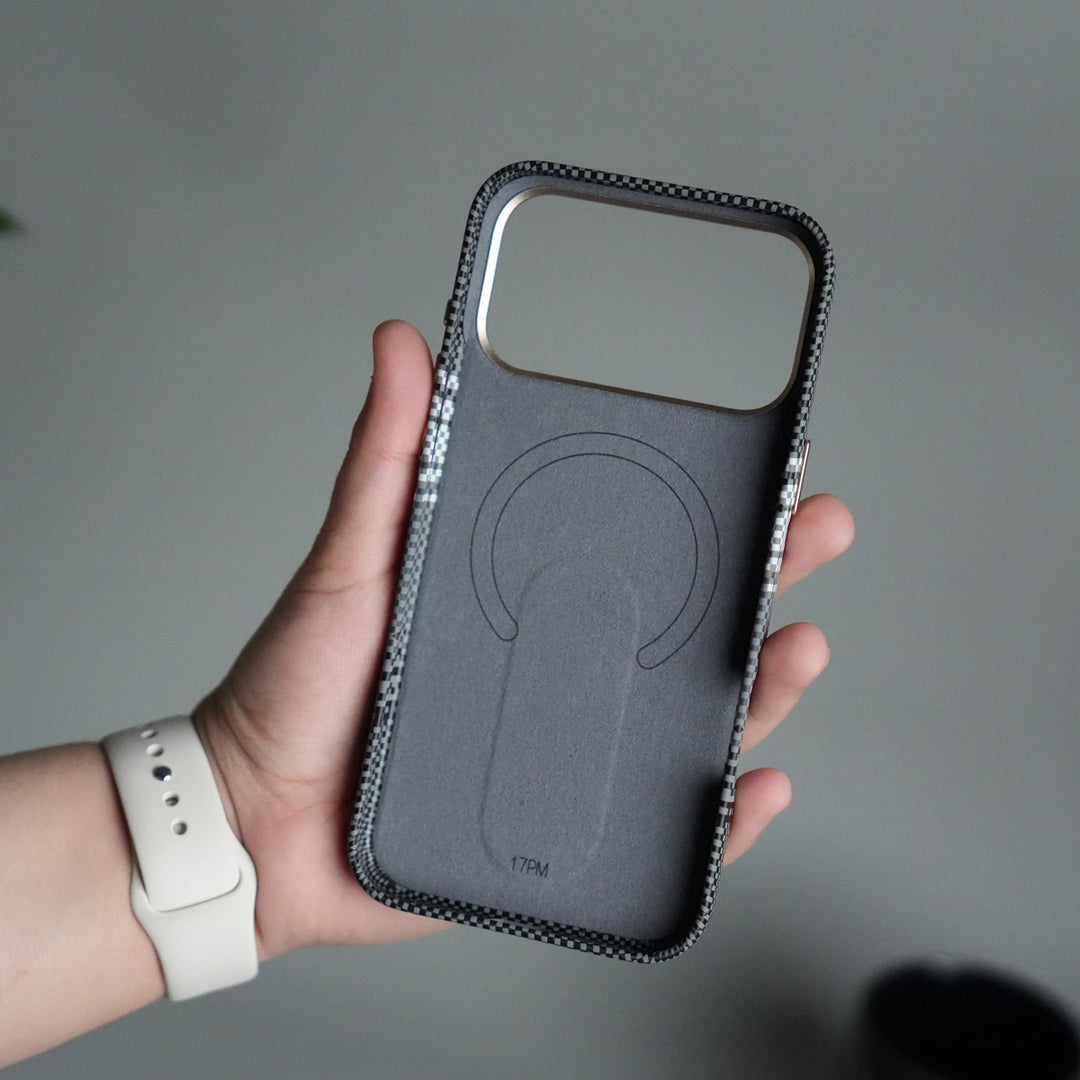 iPhone 17 Pro Premium Pattern Back Case with Metal Kickstand | Slim Shockproof Protective Cover