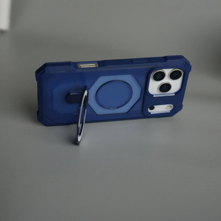iPhone 17 Pro – Rugged Armor MagSafe Case with Metal Kickstand