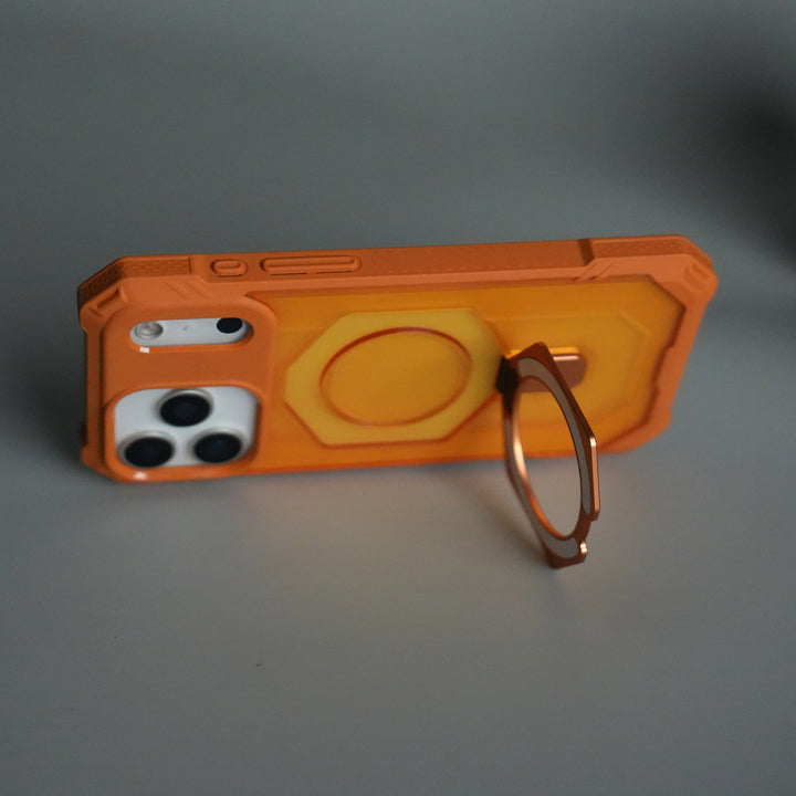 iPhone 17 Pro – Rugged Armor MagSafe Case with Metal Kickstand