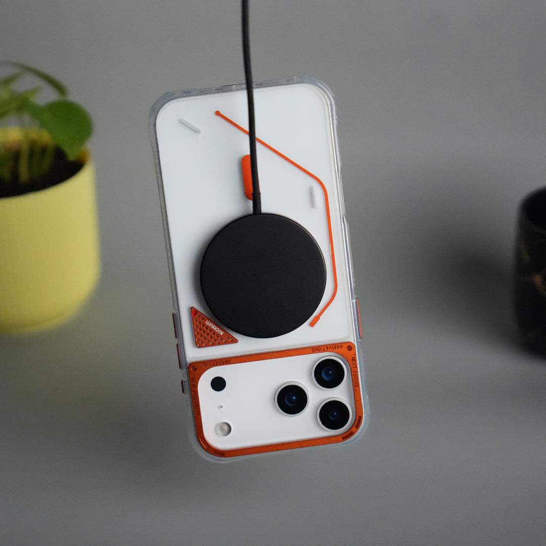 iPhone 17 Pro TechLine Transparent MagSafe Case with Metal Camera Bump Back Cover